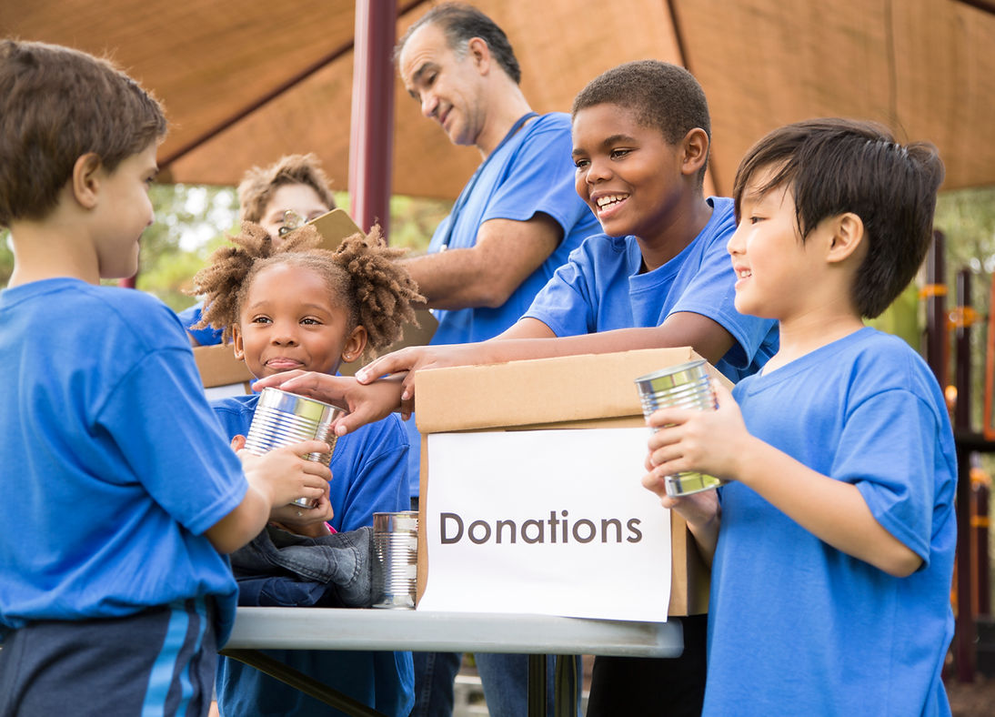 Volunteers supporting a charity collection