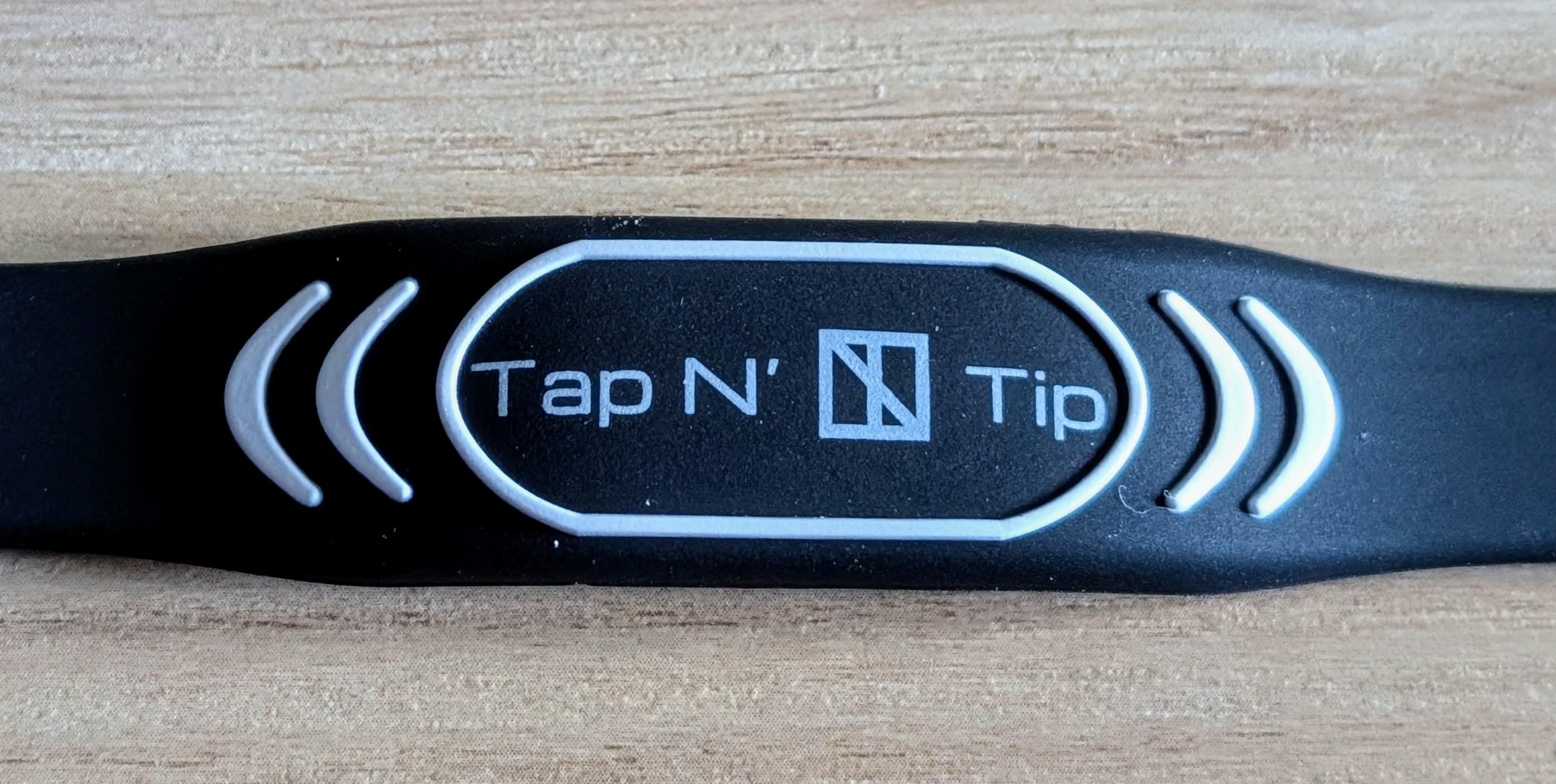 Tap Tip wearable wristband and raised tap module
